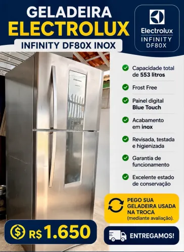 Geladeira Electrolux Inox Frost Free 553 litros