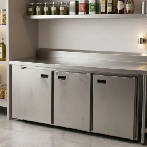 Geladeira Balcão Inox 3 Portas 