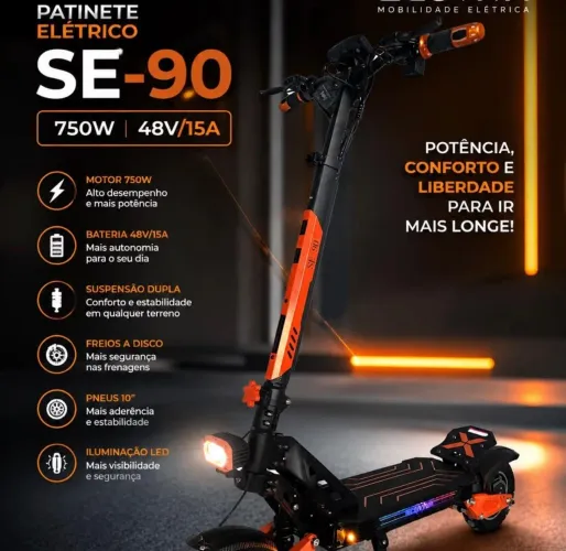 Tenho uma patinete Etrico 750w 48v