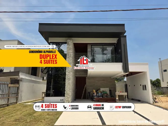 Alphaville Manaus 4 - Casa Duplex 4 Suítes Sendo 1 Master com Closet e Piscina