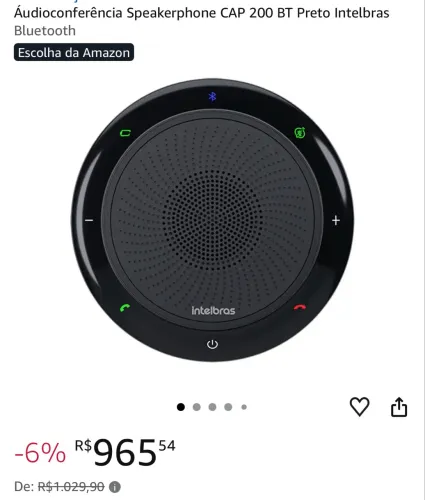 Áudio conferência speakerphone intelbras