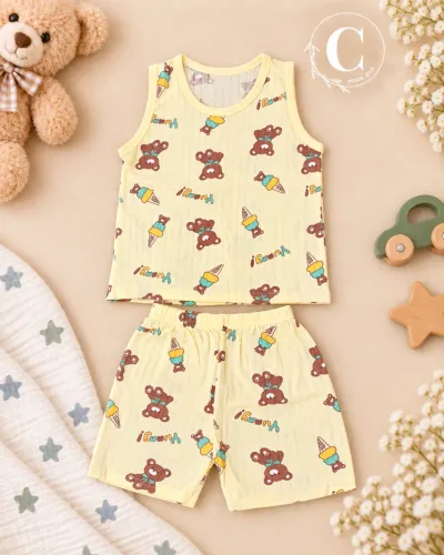 Pijama Infantil Menino Regata Ursinhos 100% Algodão 3-4 Anos