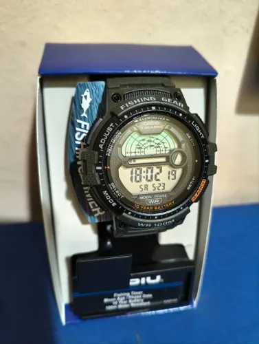 Relógio Casio pescaria 100m novo original 