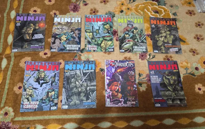 Lote gibi hq quadrinhos tartarugas ninjas power rangers jaspion