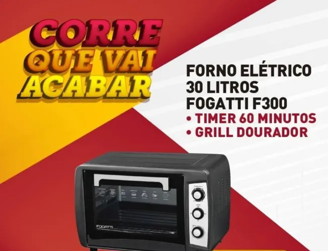 Promoção Forno Elétrico Fogatti 30 Litros