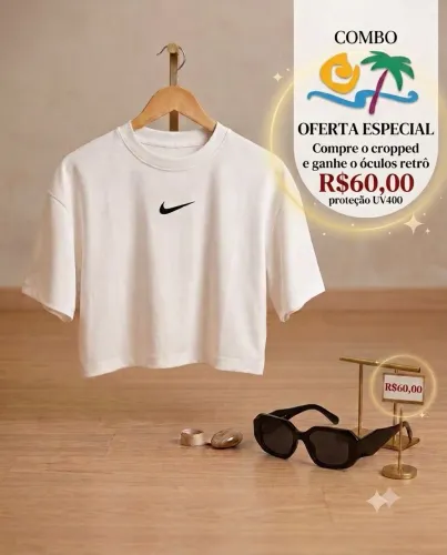 Cropped com tecido suedine + brinde