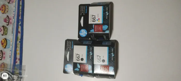 Cartuchos originais vazios HP 667 para recarga