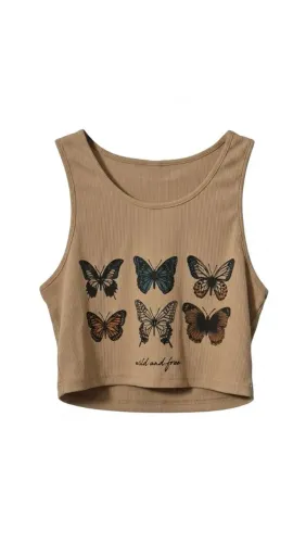 Cropped borboletas SHEIN