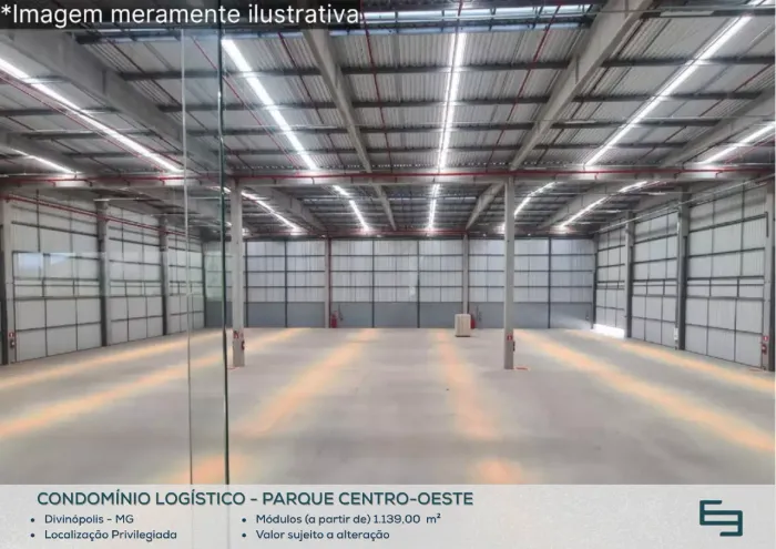 Galpão para alugar em Divinópolis/MG com 1.149,00 m² em condomínio logístico