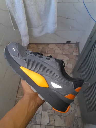 tenis puma RS 3.0 synth pop cinza laranja novo