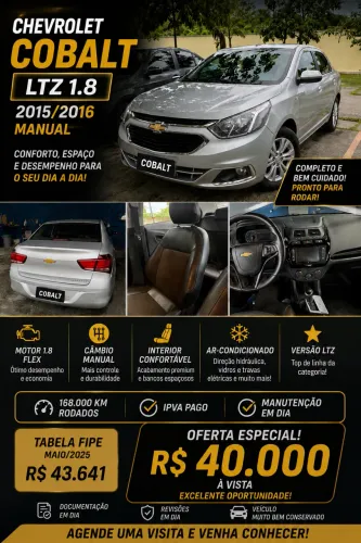 Chevrolet Cobalt LTZ 1.8 8V Econo.flex 4P Mec. 2016
