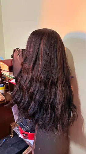 Wig fibra orgânica premium + touca wig cap + faixa de silicone