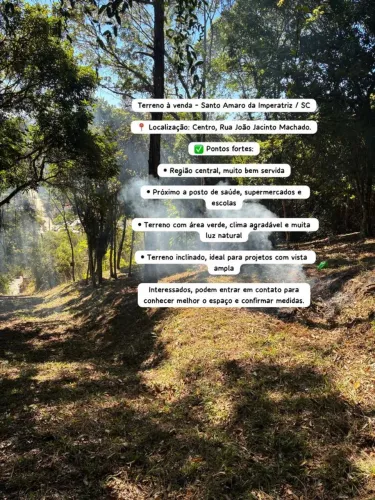 Terreno no centro de santo Amaro da Imperatriz