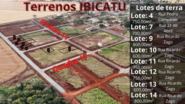 Terrenos em Ibicatu - São Martinho | A partir de R$ 95.000