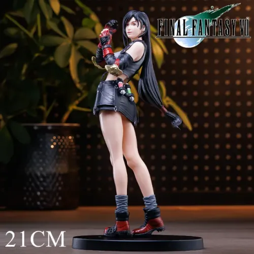 Action Figure Tifa Final Fantasy 7 Game Anime Figuras Boneco Estatueta em PVC de 21cm