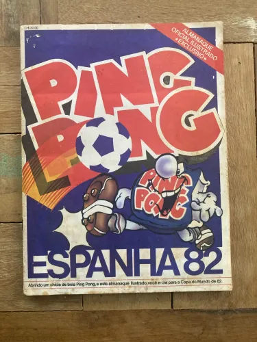 Álbum Copa 1982 - Ping Pong - completo - original