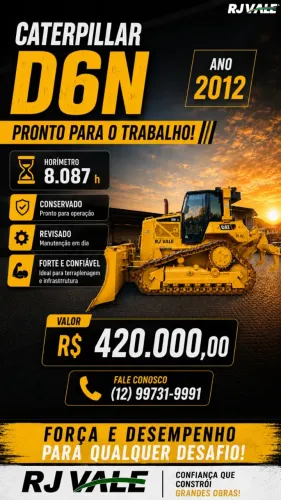 Trator de Esteira Caterpillar D6N 2012
