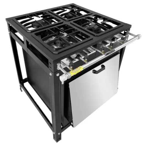 Fogão industrial 4 bocas com forno de 70 litros, a gás, ALTA pressão, NOVO, garantia.