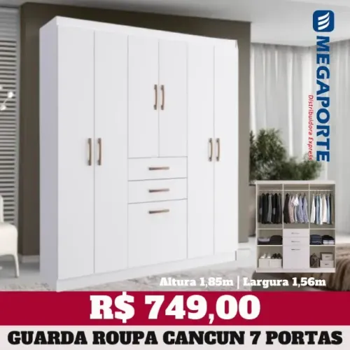 Guarda Roupa Casal 7 Portas 2 Gavetas (Novo) Entrega Grátis!