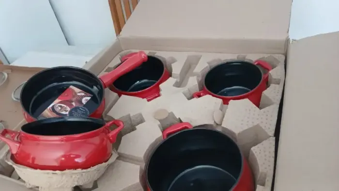 Conjunto de Panelas de Cerâmica Premiere Joy, 5 Peças, Pomodoro, Ceraflame