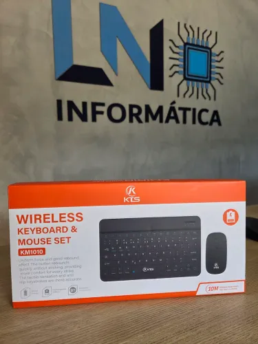 Kit teclado e mouse sem fio compacto