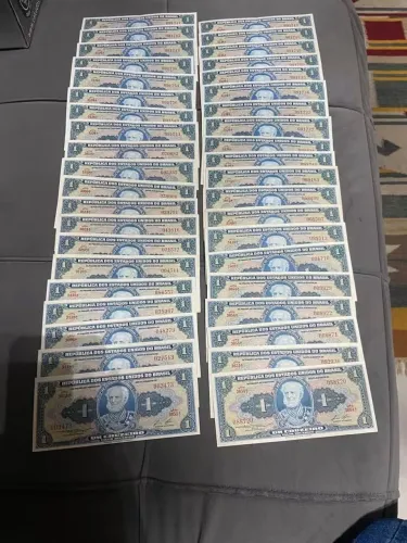 Cédulas de 1 cruzeiro e 2 cruzeiro