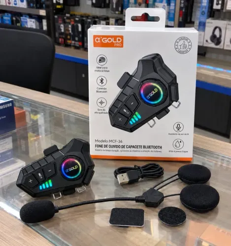 Fone de Ouvido para Capacetes com Microfone