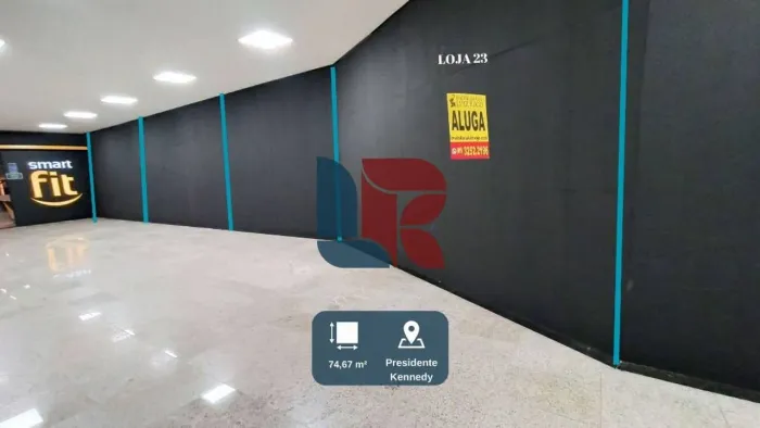 Loja ao lado da academia Smartfit de 74,67 m² 1º andar do Supermercado Cometa do President