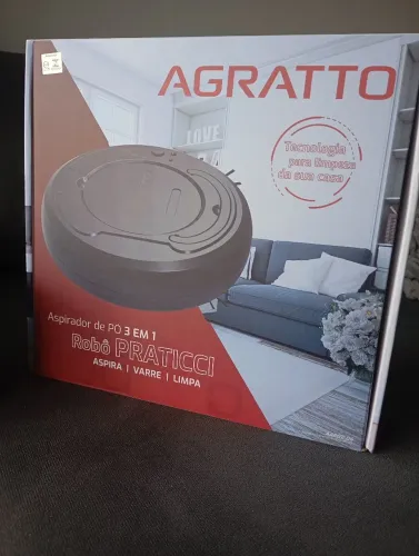Robô Aspirador de Pó Agratto Praticci 3 em 1 - Novo na Caixa