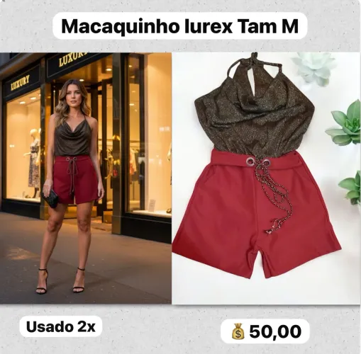 Macaquinho lurex Tam M