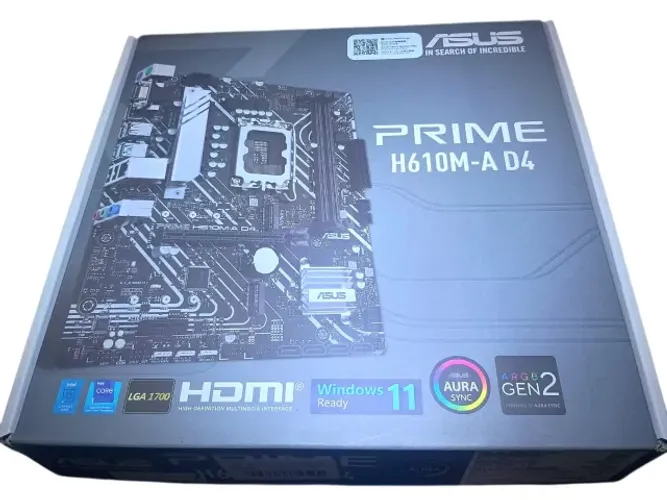 ASUS PRIME H610M-A D4 LGA 1700 PLACA NOVA COM DETALHES