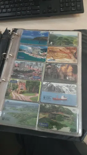 coleção de cartões telefônicos