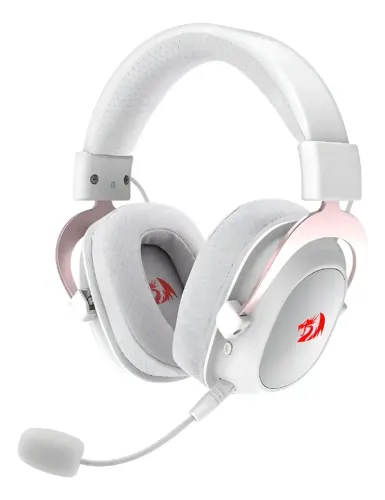 Headset gamer Redragon Zeus pro sem fio 2.5ghz 7.1 rgb white Usado