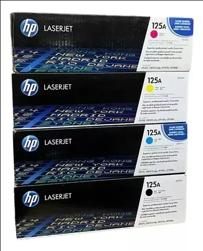 Kit de toners para tinta preta Hp 125a de 4 cores! 1 KIT 125A CB540/541/542/543