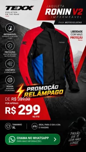Jaqueta Texx Ronin V2 Motociclista XL