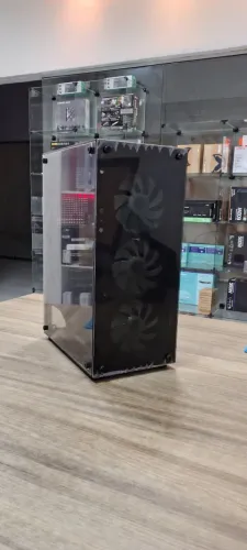 Gabinete Gamer Liketec Matrix V2, 3 Fans Mid Tower, Rainbow, ATX, Preto 