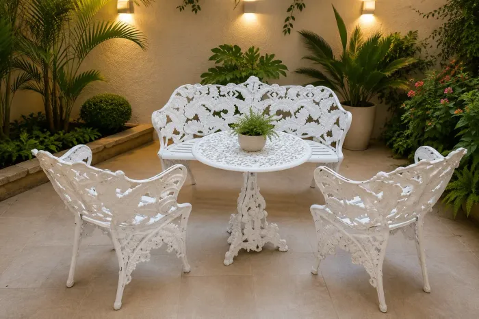 Conjunto Para Jardim Samambaia Em Ferro