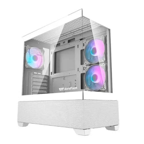 Gabinete Panorâmico Aigo DarkFlash DS900 Air ARGB Branco 3 Fans