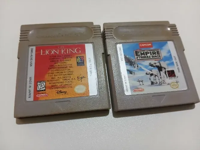 Lote Jogos GAMEBOY Original - The Lion King e Star Wars The Empire Strikes Back