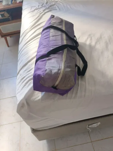 Acampamento para praia e outros fins.