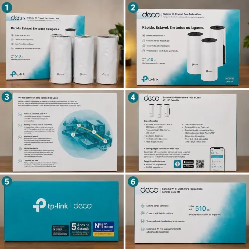 TP-Link Deco M4 AC1200 Mesh Kit 3 Unidades Sem Uso