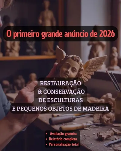 Restauração e limpeza esculturas de madeira