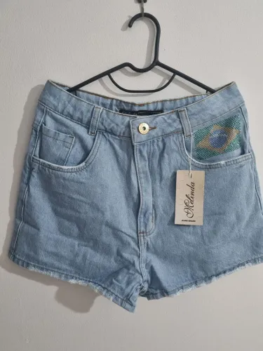 Shorts Jeans Premium Bandeira do Brasil 36