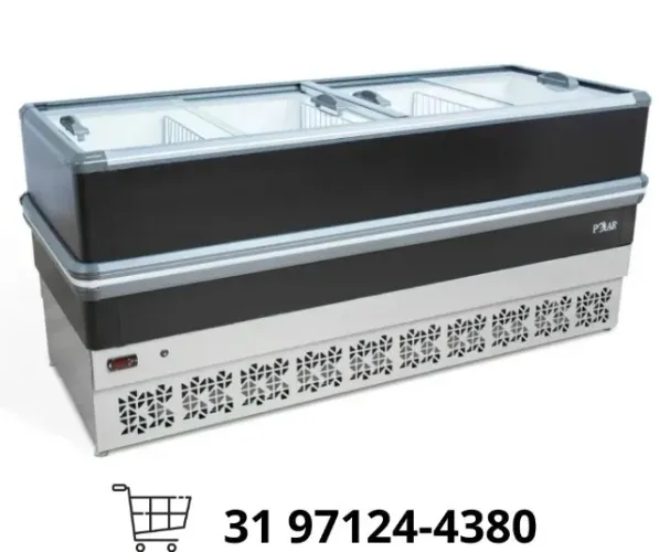Ilha para Congelados 2 m Vidro Reto Polar