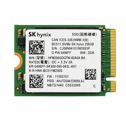 SSD M.2 NVMe SK hynix 256GB PCIe 3.0 - HFM256GDGTNI-82A0A