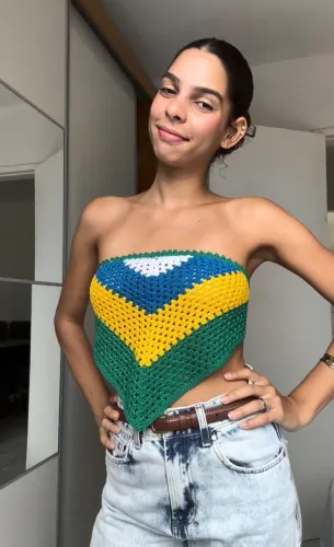 Bandana do Brasil Crochê