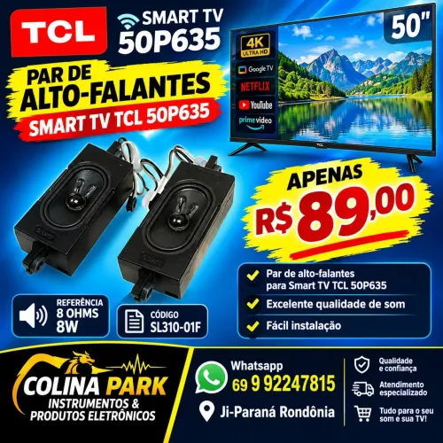 Par Alto-Falantes Smarttv TCL 50P635