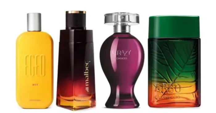 Perfumes, cremes e produtos de Beleza.