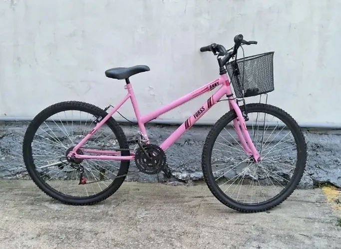 Bicicleta feminina Forss Anny Aro 26 com cestinha 18 Marchas