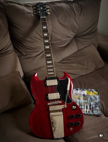 Top! Epiphone SG 61 Vibrola caps Malagoli Custom